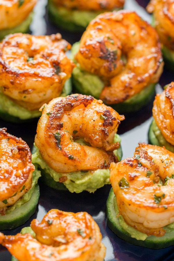 Avocado Cucumber Shrimp Appetizers